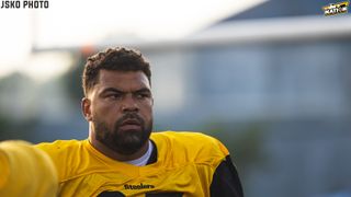 Steelers' Cam Heyward Knows Team Needs Big Improvements At Quarterback "There Has To Be Competition" (Steelers News). Photo by Jordan Schofield / SteelerNation (X: @JSKO_PHOTO)